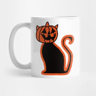 Halloween Pumpkin Cat Mug